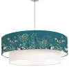 Abat-jours Suspensions Suspension Double Jungle Bleu Canard T 65 X H 30