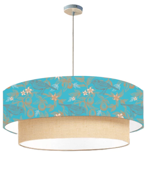 Abat-jours Suspensions Suspension Double Oiseau Bleu T 65 X H 30 1 Abat-jours Suspensions Suspension Double Oiseau Bleu T 65 X H 30