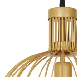 QAZQA Suspensions Suspension En Acier Doré/laiton -Luminaires Contemporain Soldes suspension en acier dore laiton 13