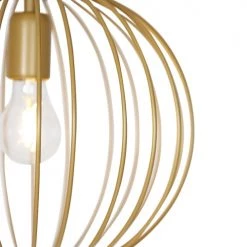 QAZQA Suspensions Suspension En Acier Doré/laiton -Luminaires Contemporain Soldes suspension en acier dore laiton 15