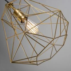 QAZQA Suspensions Suspension En Acier Doré/laiton -Luminaires Contemporain Soldes suspension en acier dore laiton 3