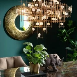 Kare Design Suspensions Suspension En Acier Et Pierres -Luminaires Contemporain Soldes suspension en acier et pierres 4