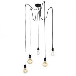 QAZQA Suspensions Suspension En Acier Noir