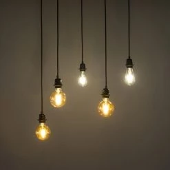 QAZQA Suspensions Suspension En Acier Noir -Luminaires Contemporain Soldes suspension en acier noir 32