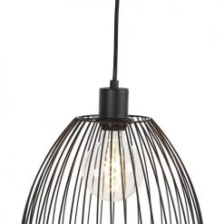 QAZQA Suspensions Suspension En Acier Noir -Luminaires Contemporain Soldes suspension en acier noir 37