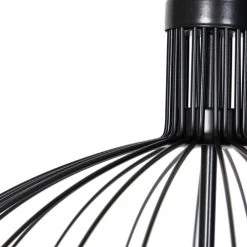 QAZQA Suspensions Suspension En Acier Noir -Luminaires Contemporain Soldes suspension en acier noir 58