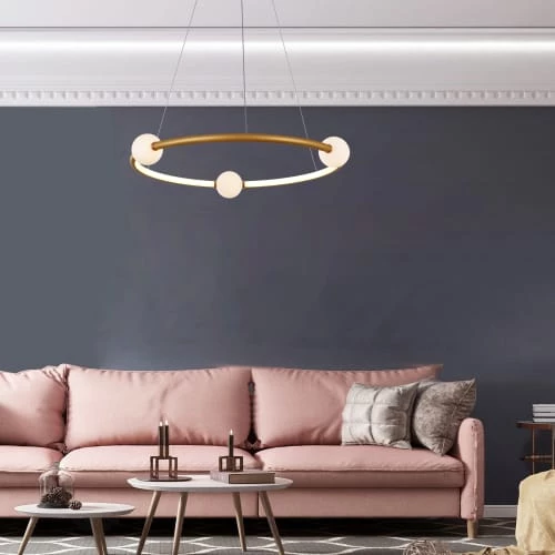 Laurie Lumière Suspensions Suspension En Aluminium Dore 2 Laurie Lumière Suspensions Suspension En Aluminium Dore – Image 2