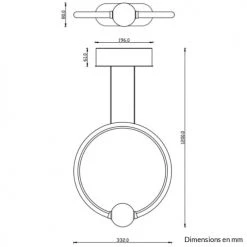Laurie Lumière Suspensions Suspension En Aluminium Dore -Luminaires Contemporain Soldes suspension en aluminium dore 10