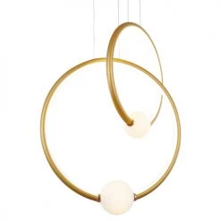 Laurie Lumière Suspensions Suspension En Aluminium Dore