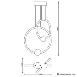 Laurie Lumière Suspensions Suspension En Aluminium Dore -Luminaires Contemporain Soldes suspension en aluminium dore 6
