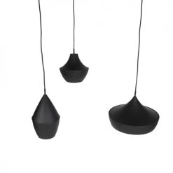 QAZQA Suspensions Suspension En Aluminium Noir -Luminaires Contemporain Soldes suspension en aluminium noir 12