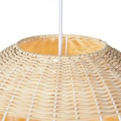 QAZQA Suspensions Suspension En Bamboo Marron -Luminaires Contemporain Soldes suspension en bamboo marron 2