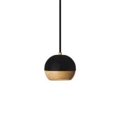 Mater Suspensions Suspension En Bois De Chêne Blanc -Luminaires Contemporain Soldes suspension en bois de chene noir 3