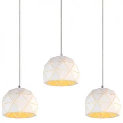 Keria Suspensions Suspension En Métal Blanc -Luminaires Contemporain Soldes suspension en metal blanc 10
