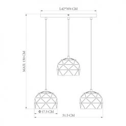 Keria Suspensions Suspension En Métal Blanc -Luminaires Contemporain Soldes suspension en metal blanc 9