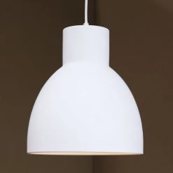 Dyberg Larsen Suspensions Suspension En Métal Blanc Mat, H 31 Cm D 25 Cm -Luminaires Contemporain Soldes suspension en metal blanc mat h 31 cm d 25 cm 2
