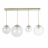 Maisons Du Monde Suspensions Suspension En Métal Doré Et 4 Globes En Verre D118