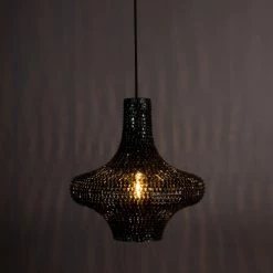 Dutchbone Suspensions Suspension En Métal M Noir -Luminaires Contemporain Soldes suspension en metal m noir 2