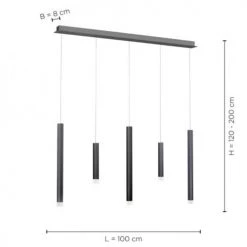 Paul Neuhaus Suspensions Suspension En Métal Noir -Luminaires Contemporain Soldes suspension en metal noir 2