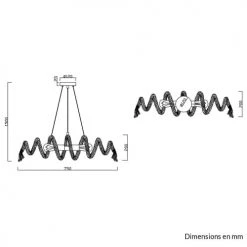 Keria Suspensions Suspension En Métal Noir -Luminaires Contemporain Soldes suspension en metal noir 25