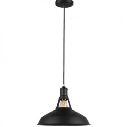 Lussiol Lighting Suspensions Suspension En Métal Noir D. 31 Cm -Luminaires Contemporain Soldes suspension en metal noir d 31 cm 2