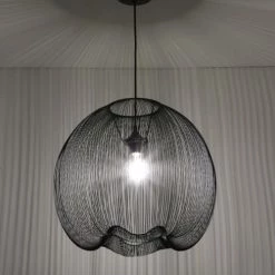 Lussiol Lighting Suspensions Suspension En Métal Noir D. 45 Cm -Luminaires Contemporain Soldes suspension en metal noir d 45 cm 3