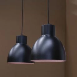 Dyberg Larsen Suspensions Suspension En Métal Noir Mat, H 38 Cm D 30 Cm -Luminaires Contemporain Soldes suspension en metal noir mat h 38 cm d 30 cm 2