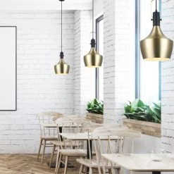 Lussiol Lighting Suspensions Suspension En Métal Or D. 25 Cm -Luminaires Contemporain Soldes suspension en metal or d 25 cm 2