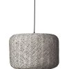 Dyberg Larsen Suspensions Suspension En Papier Filé Et Fil Métallique Gris, H 30 Cm D 45 Cm