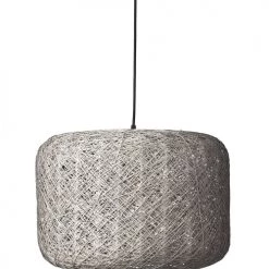 Dyberg Larsen Suspensions Suspension En Papier Filé Et Fil Métallique Gris, H 30 Cm D 45 Cm