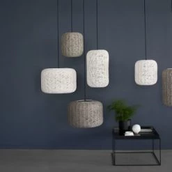 Dyberg Larsen Suspensions Suspension En Papier Filé Et Fil Métallique Gris, H 45 Cm D 30 Cm -Luminaires Contemporain Soldes suspension en papier file et fil metallique gris h 45 cm d 30 cm 2