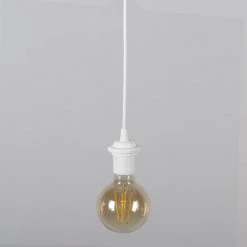 QAZQA Suspensions Suspension En Plastique Blanc -Luminaires Contemporain Soldes suspension en plastique blanc 5