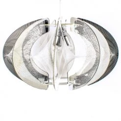 Laurie Lumière Suspensions Suspension En Pvc Argenté -Luminaires Contemporain Soldes suspension en pvc argente 9