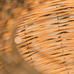 QAZQA Suspensions Suspension En Rotin Marron -Luminaires Contemporain Soldes suspension en rotin marron 5