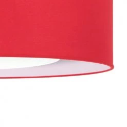 Tosel Suspensions Suspension En Tissu Rouge -Luminaires Contemporain Soldes suspension en tissu rouge 2