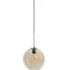 Dyberg Larsen Suspensions Suspension En Verre Ambre Et Laiton, H 25 Cm D 25 Cm