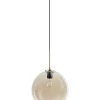 Dyberg Larsen Suspensions Suspension En Verre Ambre Et Laiton, H 30 Cm D 30 Cm