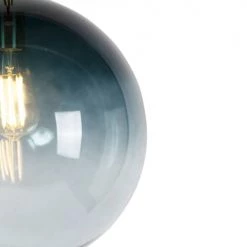 QAZQA Suspensions Suspension En Verre Bleu -Luminaires Contemporain Soldes suspension en verre bleu 3