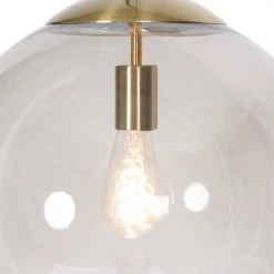 QAZQA Suspensions Suspension En Verre Doré/laiton -Luminaires Contemporain Soldes suspension en verre dore laiton 12