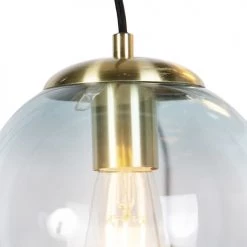 QAZQA Suspensions Suspension En Verre Doré/laiton -Luminaires Contemporain Soldes suspension en verre dore laiton 19