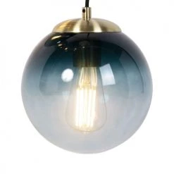 QAZQA Suspensions Suspension En Verre Doré/laiton -Luminaires Contemporain Soldes suspension en verre dore laiton 21