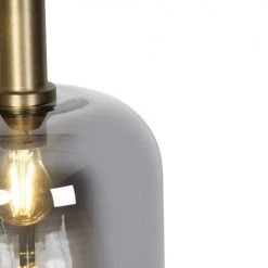 QAZQA Suspensions Suspension En Verre Doré/laiton -Luminaires Contemporain Soldes suspension en verre dore laiton 3