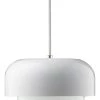 Dyberg Larsen Suspensions Suspension En Verre Et Métal Blanc, H 15 Cm D 23 Cm