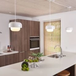 Dyberg Larsen Suspensions Suspension En Verre Et Métal Blanc, H 15 Cm D 23 Cm -Luminaires Contemporain Soldes suspension en verre et metal blanc h 15 cm d 23 cm 3