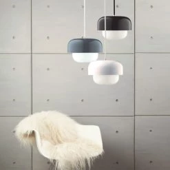 Dyberg Larsen Suspensions Suspension En Verre Et Métal Blanc, H 15 Cm D 23 Cm -Luminaires Contemporain Soldes suspension en verre et metal blanc h 15 cm d 23 cm 5