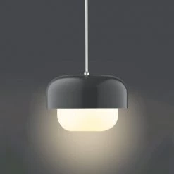 Dyberg Larsen Suspensions Suspension En Verre Et Métal Gris Foncé, H 15 Cm D 23 Cm -Luminaires Contemporain Soldes suspension en verre et metal gris fonce h 15 cm d 23 cm 4