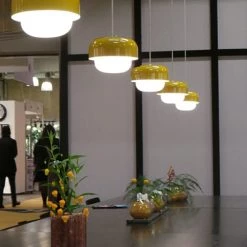 Dyberg Larsen Suspensions Suspension En Verre Et Métal Jaune, H 15 Cm D 23 Cm -Luminaires Contemporain Soldes suspension en verre et metal jaune h 15 cm d 23 cm 4