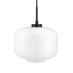 Dyberg Larsen Suspensions Suspension En Verre Et Métal Noir, H 20 Cm D 25 Cm