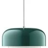 Dyberg Larsen Suspensions Suspension En Verre Et Métal Vert Foncé, H 15 Cm D 23 Cm