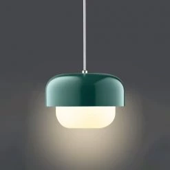 Dyberg Larsen Suspensions Suspension En Verre Et Métal Vert Foncé, H 15 Cm D 23 Cm -Luminaires Contemporain Soldes suspension en verre et metal vert fonce h 15 cm d 23 cm 3